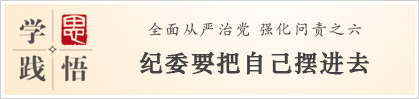 学思践悟：纪委要把自己摆进去