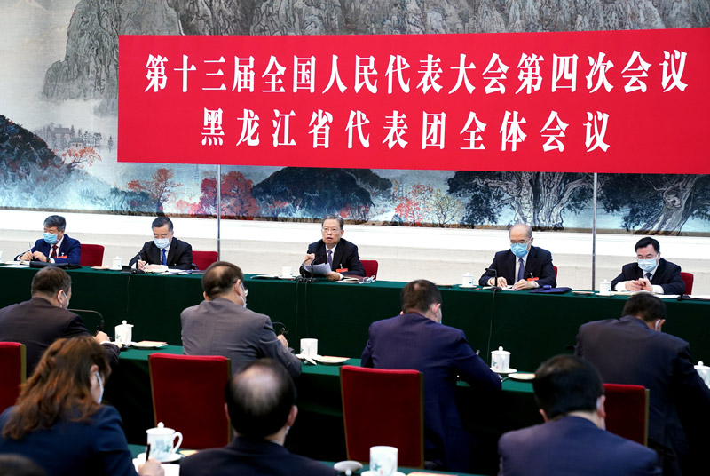 赵乐际在参加黑龙江代表团审议时强调 围绕“十四五”开好局起好步 发挥监督保障执行促进完善发展作用